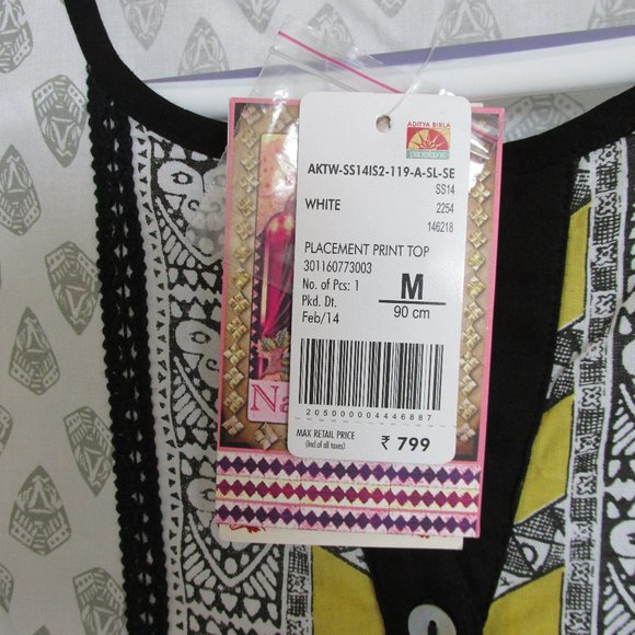 Akkriti Cotton Cool Sleeveless Tunic Top NWT - Picture 5 of 10